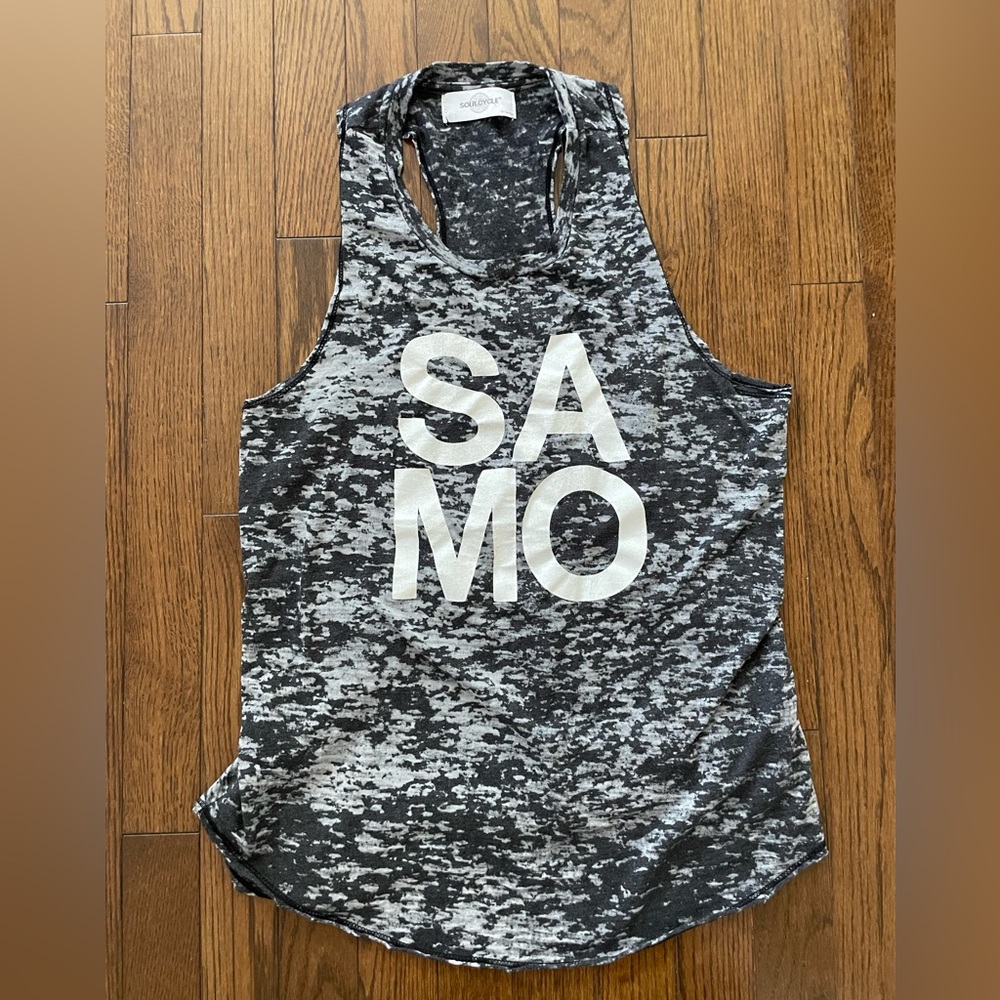 SoulCycle Santa Monica Burn Out Racer Tank Top Shirt! Gym, Peloton, Weekend M XL